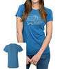 SailFast Apparel, LLC Bamboo Shirt 'Boardwalk' Women's Bamboo T-Shirt Sea Blue